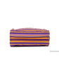 Marc Jacobs The Striped Traveler Tote Medium Purple Cotton Canvas Handbag Purse