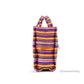 Marc Jacobs The Striped Traveler Tote Medium Purple Cotton Canvas Handbag Purse