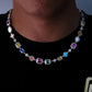 Gold-Plated Hip-Hop Gemstone Necklace